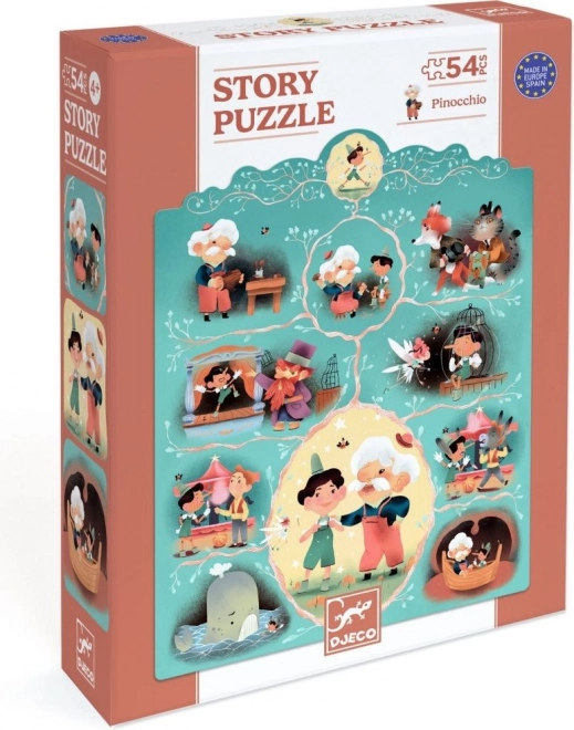 DJECO puzzle s příběhem Pinokio