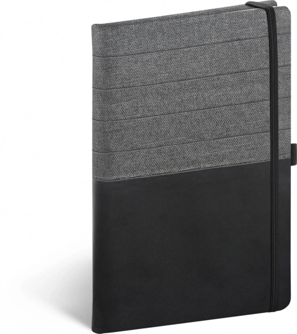 Luxusní notes Notique černošedý linkovaný
