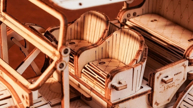 RoboTime dřevěné 3D puzzle historické auto