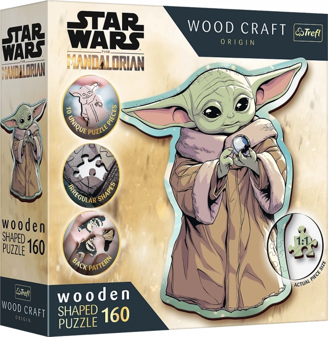 TREFL Wood Craft Origin puzzle The Mandalorian: Grogu 160 dílků