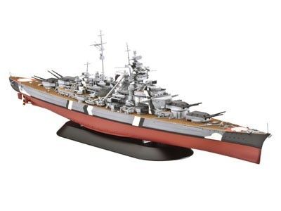 Plastikový model válečné lodi Bismarck