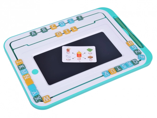 Edukativní sada 3v1 s LCD tabulí a kartami pro angličtinu