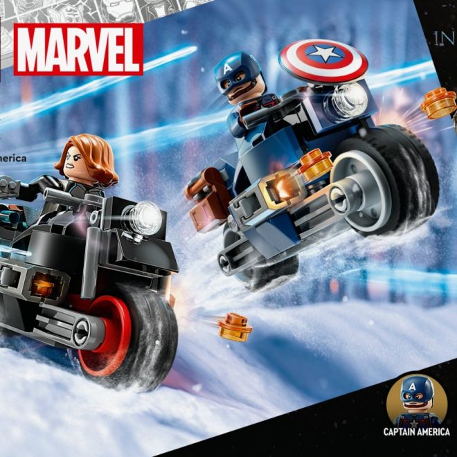 LEGO Marvel76260 Motorky Black Widow a Captain America