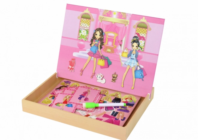 Sada vzdělávacích magnetických puzzle Barbie