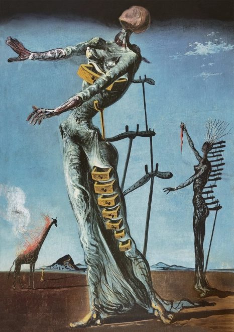 Puzzle Salvador Dalí - Hořící žirafa 1000 dílků