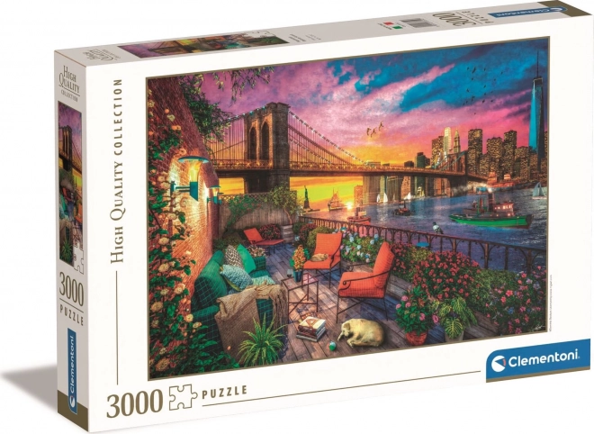 Puzzle 3000 dílků západ slunce na Manhattanu