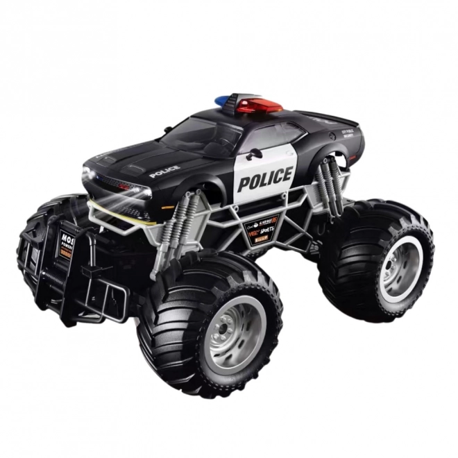 Policejní terénní auto na dálkové ovládání 1:16 se světly a kouřem