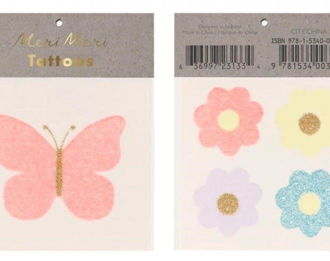 Tetování motýlů a květin