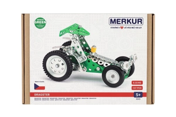Stavebnice MERKUR 052 Dragster 137ks v krabici 26x18x5,5cm