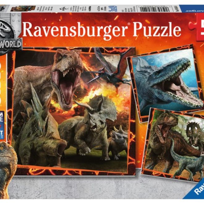 RAVENSBURGER Puzzle Jurský svět: Instinkt lovce 3x49 dílků