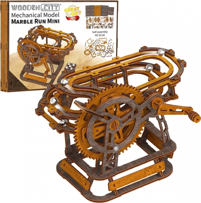 WOODEN CITY 3D dřevěné puzzle Kuličková dráha mini 147 dílků