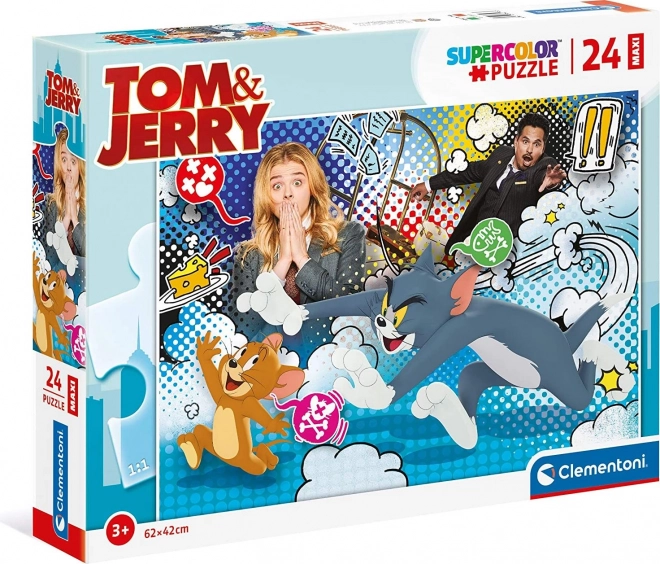 Maxi puzzle s 24 dílky Tom a Jerry