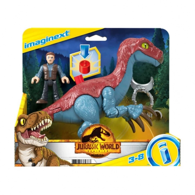 Zestaw figurek Jurassic World Imaginext Therizinosaurus a Owen