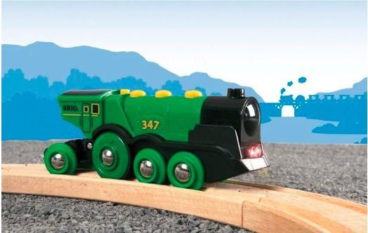 Klasická zelená lokomotiva