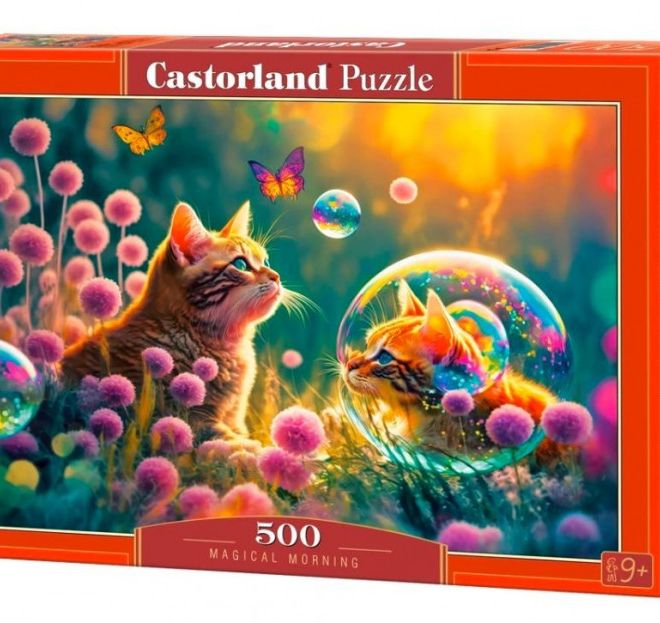 Puzzle 500 prvků Magic morning cat