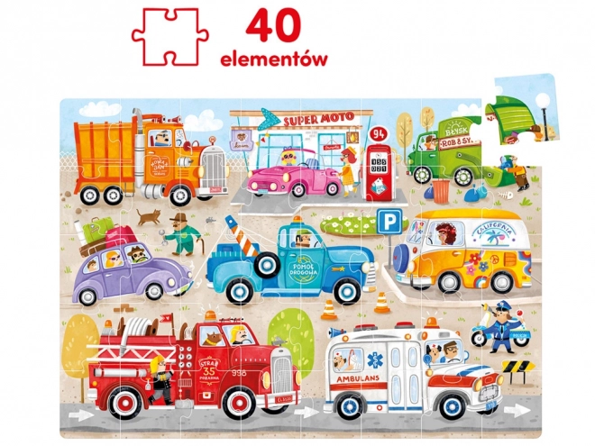Moto puzzle Auta pro děti