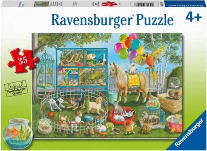 Puzzle Zábava s domácími zvířátky