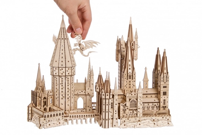 Ugears 3D dřevěné mechanické puzzle Hrad Bradavice, Harry Potter