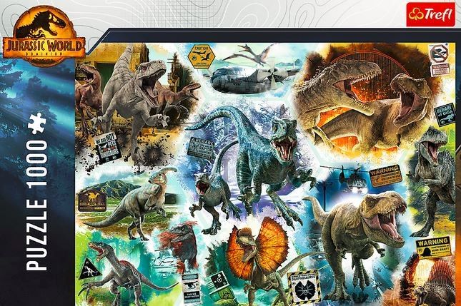Puzzle 1000 prvků Na stopě dinosaurů Jurský park