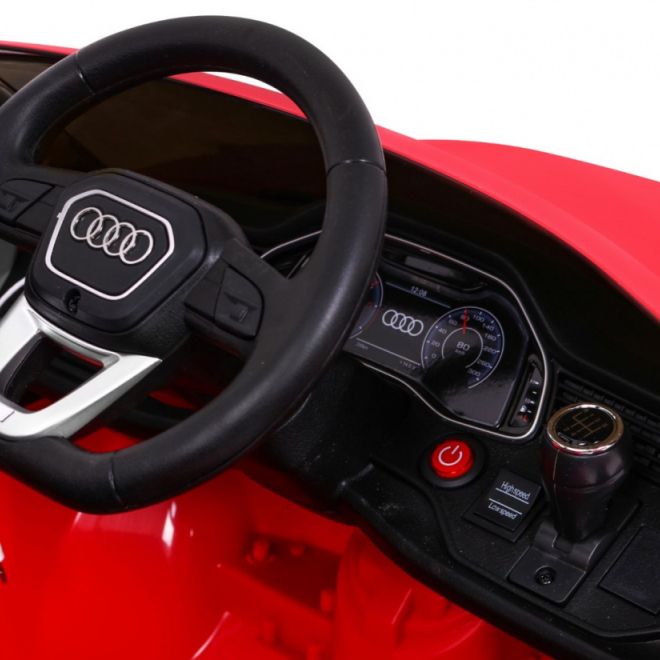 Audi Q8 Zvedák pro děti baterie Červená + Dálkové ovládání + EVA + Pomalý start + MP3 USB + LED dioda
