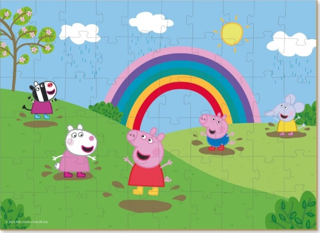 Puzzle Prasátko Peppa Duhové radovánky