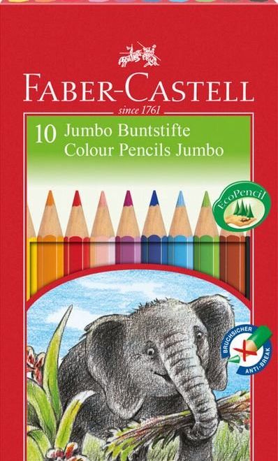 Faber-Castell Pastelky Jumbo 10ks + ořezávátko