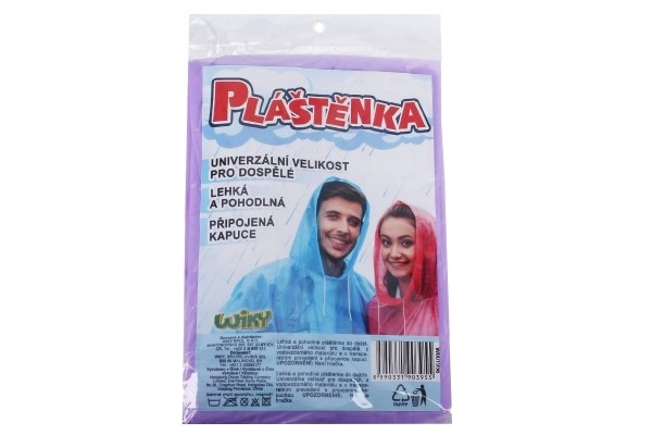 Univerzální pláštěnka pro dospělé s kapucí