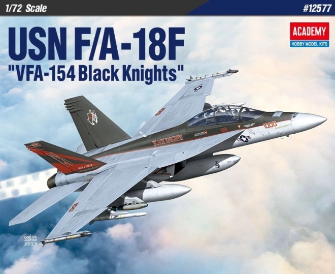 Plastikový model letadla USN F/A-18F VFA-154 Black Kinghts 1/72