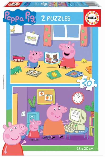 Educa puzzle Prasátko Peppa 2x20 dílků