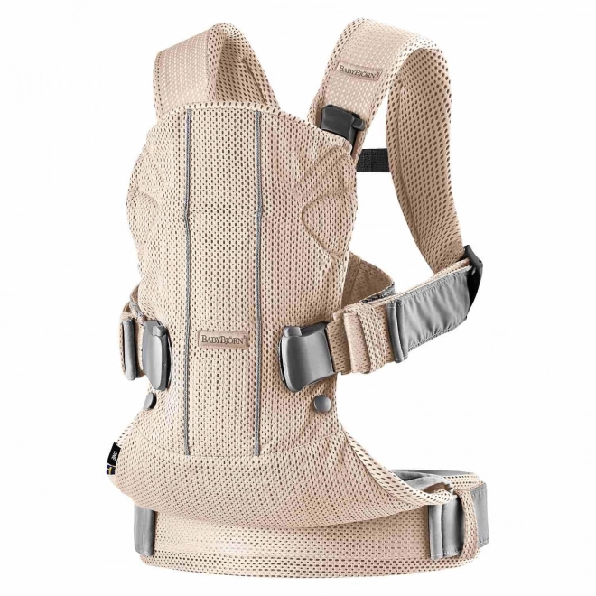 Nosítko BABYBJORN ONE AIR 3D MESH, Antracit/Leopard – Vybledlá růžová