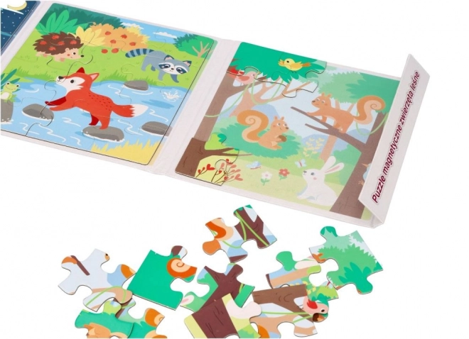 Magnetická puzzle knížka - Lesní zvířata