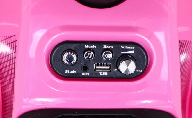 Dětská bateriová čtyřkolka Storm Pink + 25W motor + MP3 USB + LED dioda