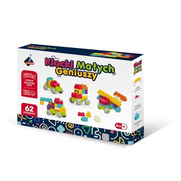 Kostky Malých géniů - Měkké 62 díly