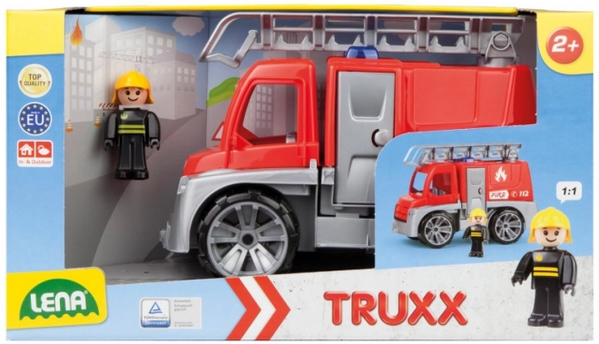 Auto Truxx hasiči plast 29cm s figurkou v krabici 39x22x16cm 24m+