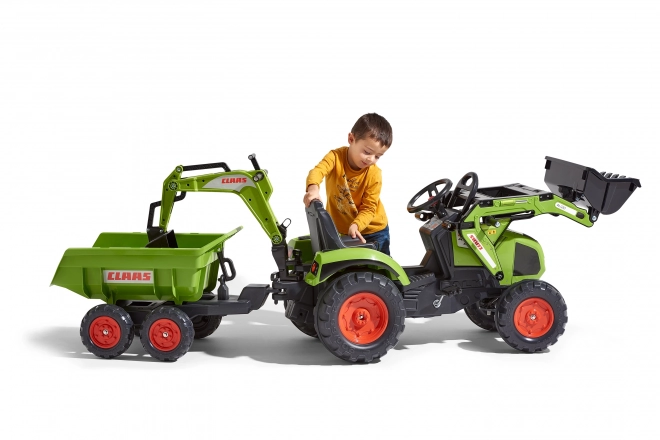 Traktor Claas Axos šlapací - s přední i zadní lžící + valník