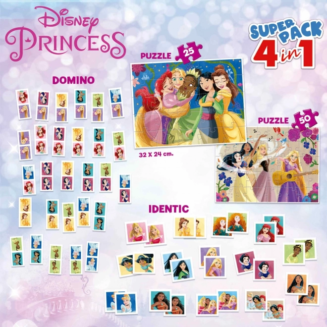 EDUCA Soubor her Disney princezny 4v1