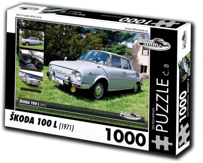 RETRO-AUTA Puzzle č. 8 Škoda 100 L (1971) 1000 dílků