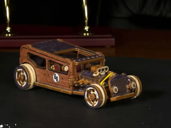 WOODEN CITY 3D puzzle Automobil Hot Rod Limitovaná edice 142 dílů