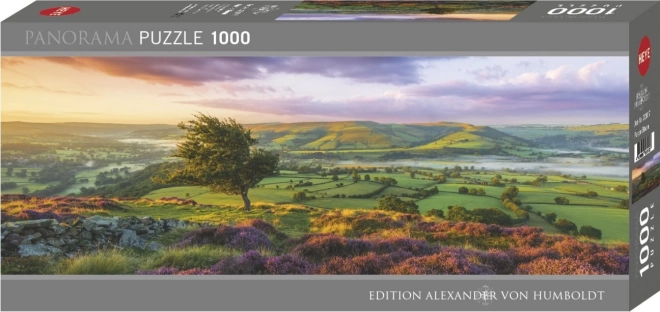 Panoramatické puzzle purpurový rozkvět