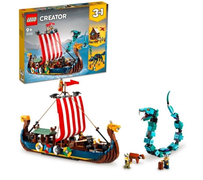 LEGO Creator 3v1 31131 Vikingská loď a mořský had