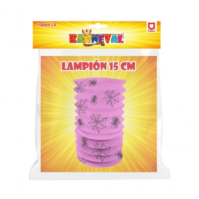 Lampion Halloween pavouci 15 cm