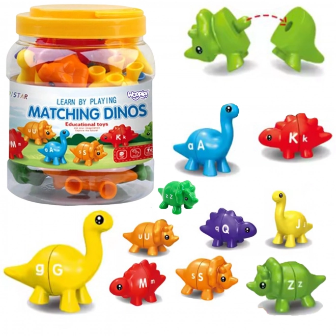 Woopie nauka liter barevných montessori dinosaurů