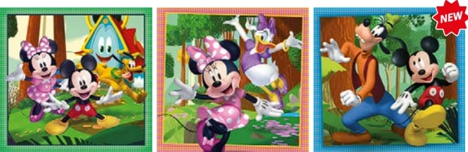 CLEMENTONI Puzzle Mickey a kamarádi 3x48 dílků