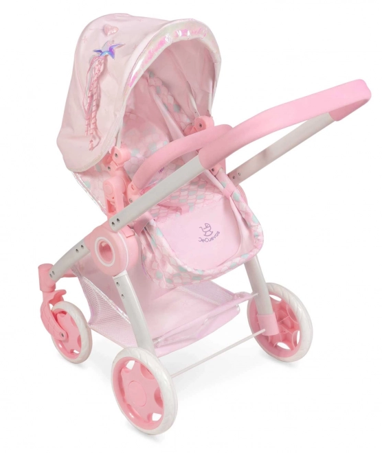 DeCuevas 80541 Skládací kočárek pro panenky 3 v 1 s batůžkem Ocean Fantasy 2021 - 70 cm