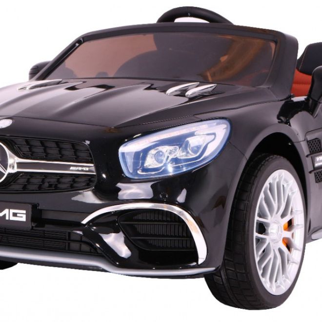 Mercedes AMG SL65 pro děti černý + dálkové ovládání + nosič zavazadel + nastavování sedadla + MP3 LED + pomalý start