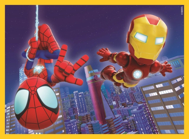 CLEMENTONI Obrázkové kostky Spidey a jeho úžasní přátelé, 12 kostek