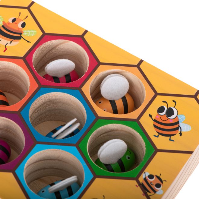 Vzdělávací Montessori hra na výuku barev - včeličky