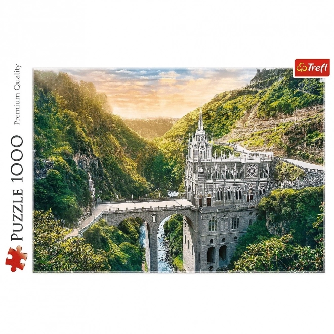 Puzzle 1000 dílků Svatyně Las Lajas Kolumbie