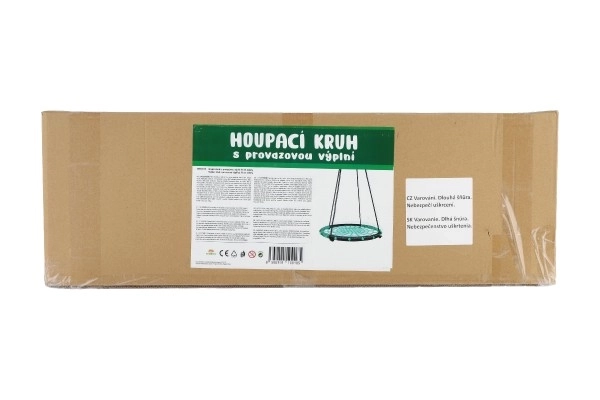 Houpací kruh 80 cm provazová výplň v krabici 75x26x12cm – Zelený