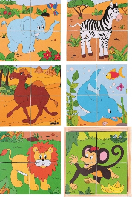 Zoo kostky puzzle